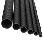 High Pressure Lightweight Round Carbon Fibre Tube Plain Weave Matte