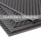 High Strength Real 3K Carbon Fiber Plate / Panel / Sheet 0.5mm Thickness