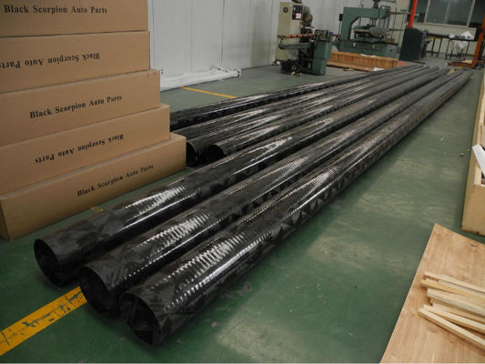 High strength winding process Filament Wound Carbon Fiber Tube Size Customized