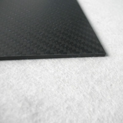 Twill Weave Style Plate Carbon Fiber / Carbon Fiber Vinyl Sheets Matte Finish