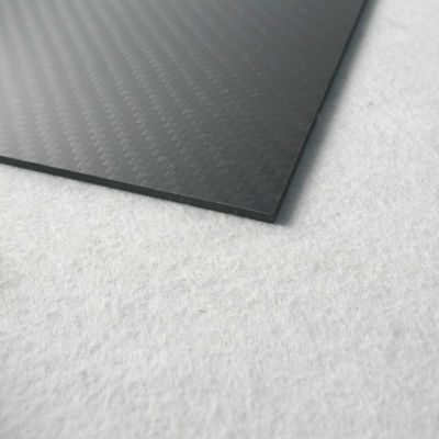 Twill Weave Style Plate Carbon Fiber / Carbon Fiber Vinyl Sheets Matte Finish