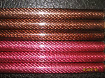 Color twill high strength Fiberglass Poles fiber tube Smooth Weave