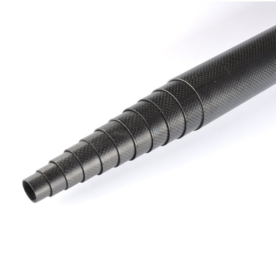 Telescopic Carbon Fiber Pole With Rotary Clamp Connector Carbon Fiber Extendable Tubes