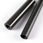 100% 3K Glossy Finish Carbon Fiber Pipe Tube Strong Corrosion Resistance