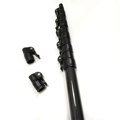 3K Twill Matte Carbon Fiber Telescopic Extension Pole with Quick Locking Clamps
