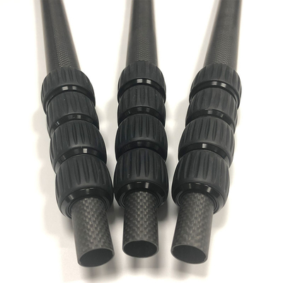 Carbon Telescopic Pole 3m-20m 3K Black Carbon Fibre Telescopic Tube