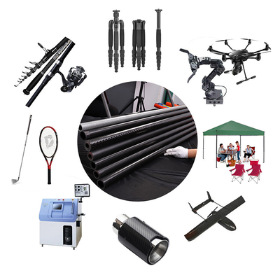 Extension Durable Multi-Sections 3K Carbon Fiber Telescopic Tube / Telescopic Pole
