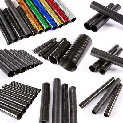 Roll Wrapped Carbon Fiber Kevlar Tube Extremely Strong Stiff And Lightweight