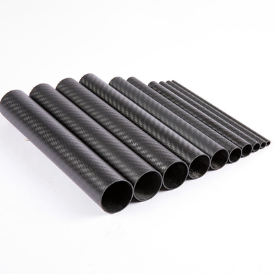 Carbon Fibre Straight Pipes Layered With Epoxy Resin And Varnished Outer Finish