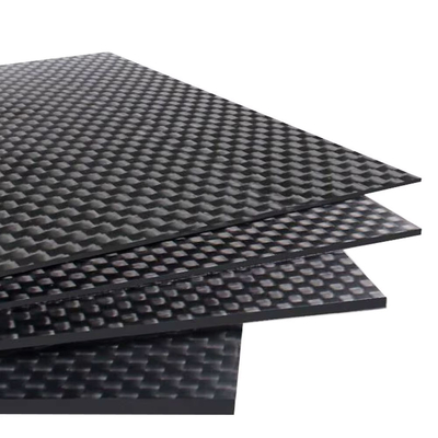 3K Rolled Carbon Fiber Sheets Board Plates: Black Gloss Plain Weave