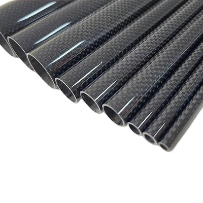Low Weight 3K Carbon Fiber Roll Wrapped Twill Tube 3" ID X 72" Gloss Finish