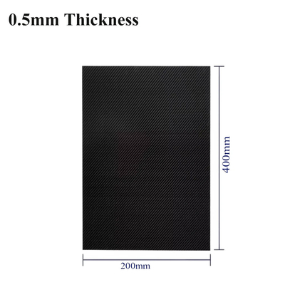 400*200*0.5mm Carbon Fiber Strengthened Material 100% 3K Carbon Fiber Panel