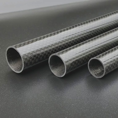 100% Pure Carbon 3K Roll Wrapped Carbon Fibre Tube 21 22 24 25 26 28 29 30mm L500mm
