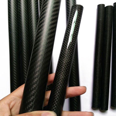 100% Pure Carbon 3K Roll Wrapped Carbon Fibre Tube 21 22 24 25 26 28 29 30mm L500mm