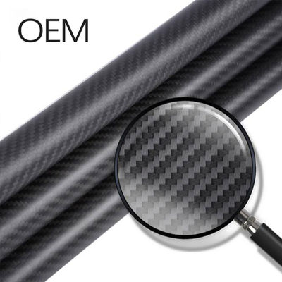 100% 3K Lightweight Carbon Fiber Tube Low Mass And High Structural Strength