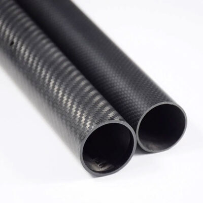 3K Twill Weave Carbon Fiber Tube with Roll Wrapped Technology and Custom Size Options