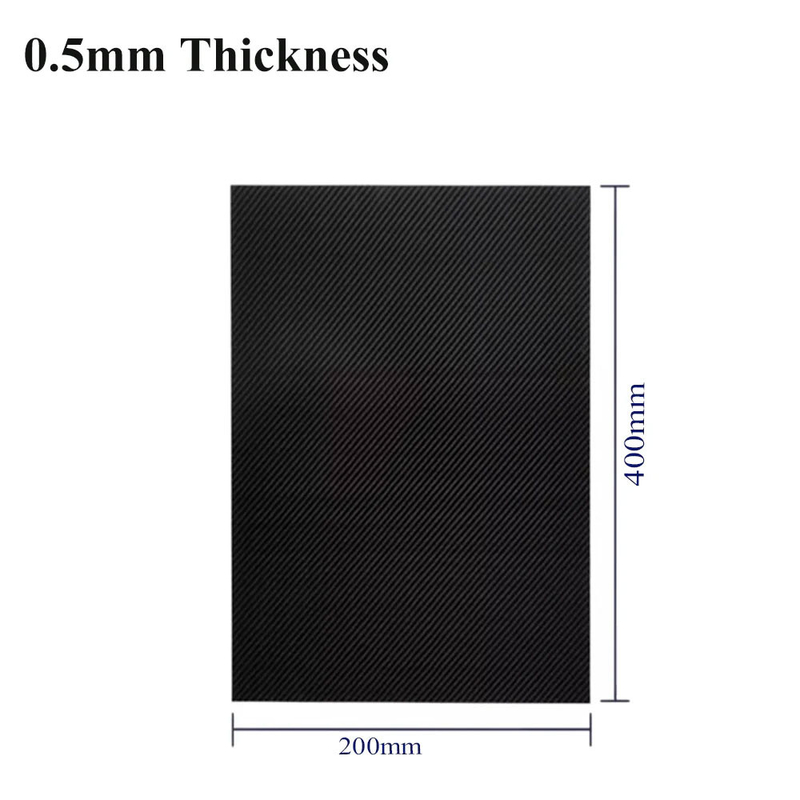 400*200*0.5mm Carbon Fiber Strengthened Material 100% 3K Carbon Fiber Panel