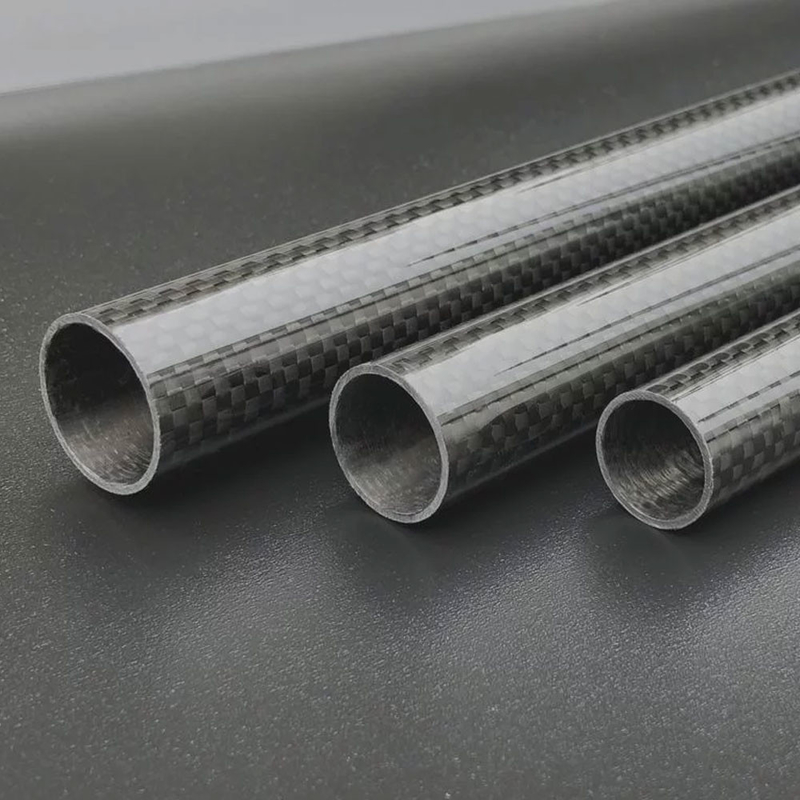 100% Pure Carbon 3K Roll Wrapped Carbon Fibre Tube 21 22 24 25 26 28 29 30mm L500mm