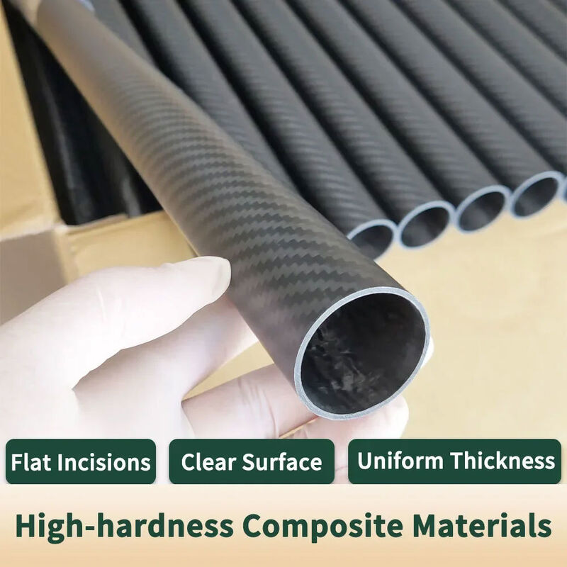 High Strength 3K Twill Weave Roll Wrapped Carbon Fiber Tube for RC Models and DIY Projects