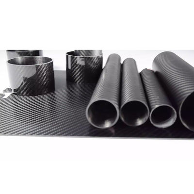 고강도 롤 포장 탄소 튜브 3K 평면 반짝이는 OD 6-200mm 길이 1000mm